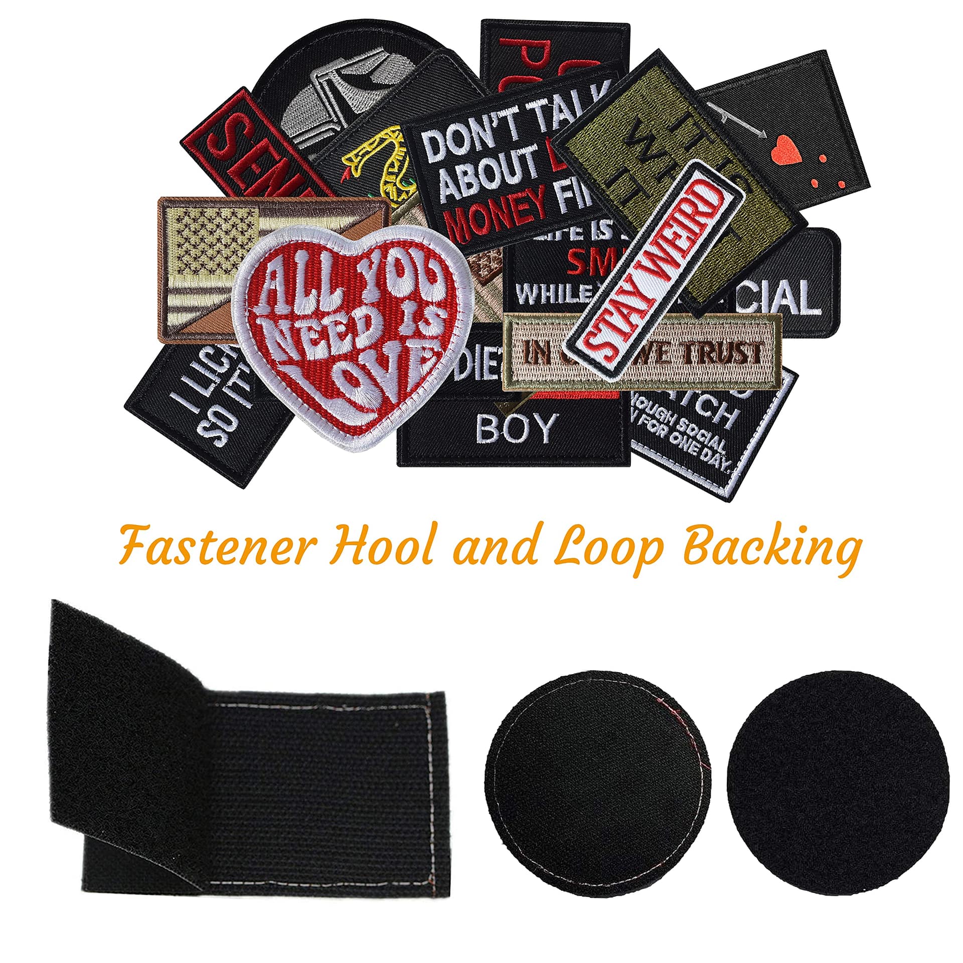 Patchs Velcro personnels personnalisés pour sac à dos, chapeau Lamgoyi